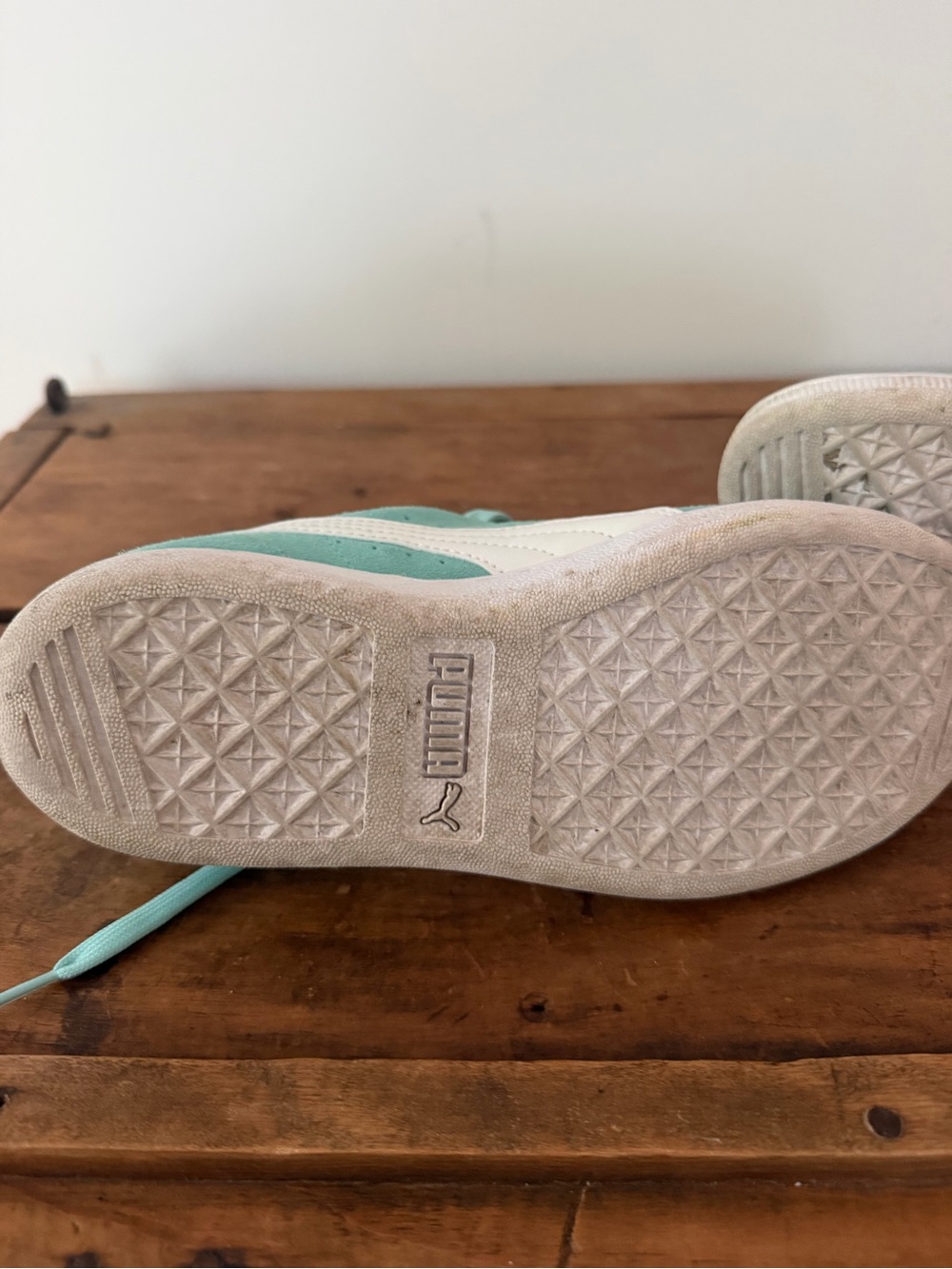 PUMA Mint Turquoise Suede Low-Top Sneakers - Picture 5 of 6